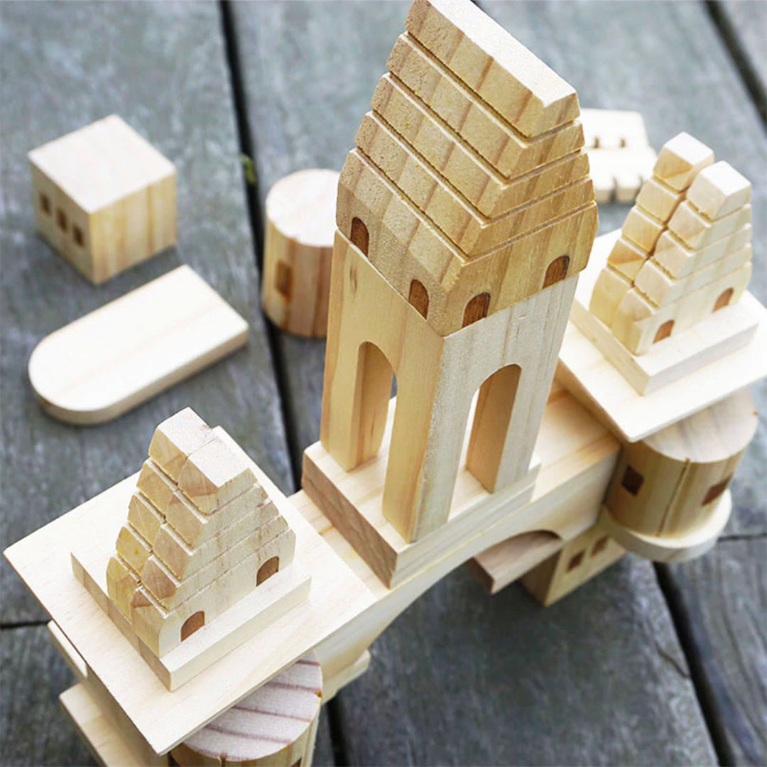 Jeu De Construction Château À Formes en bois