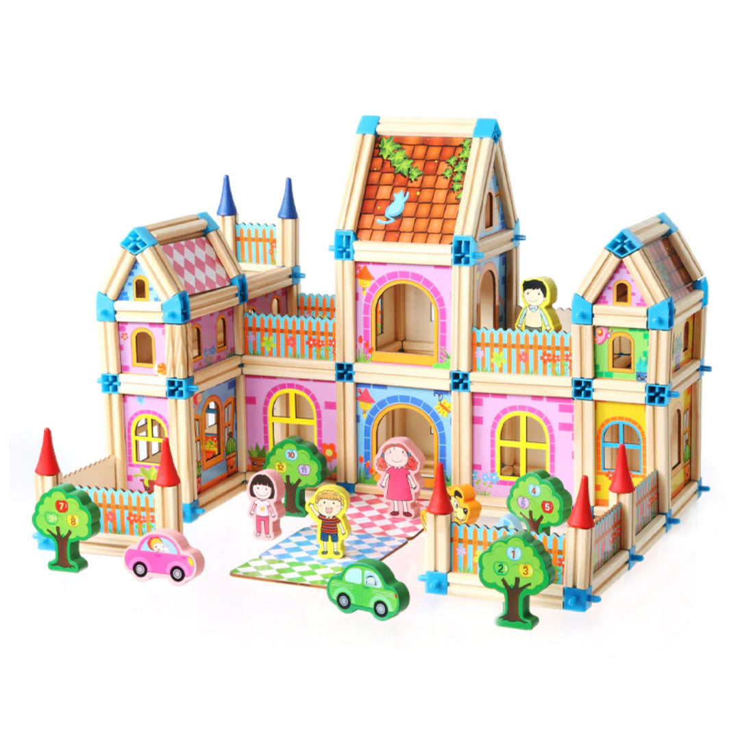 le jouet en bois pour la maison multicolore pour la propriété et le contenu  du bâtiment 10350306 Photo de stock chez Vecteezy