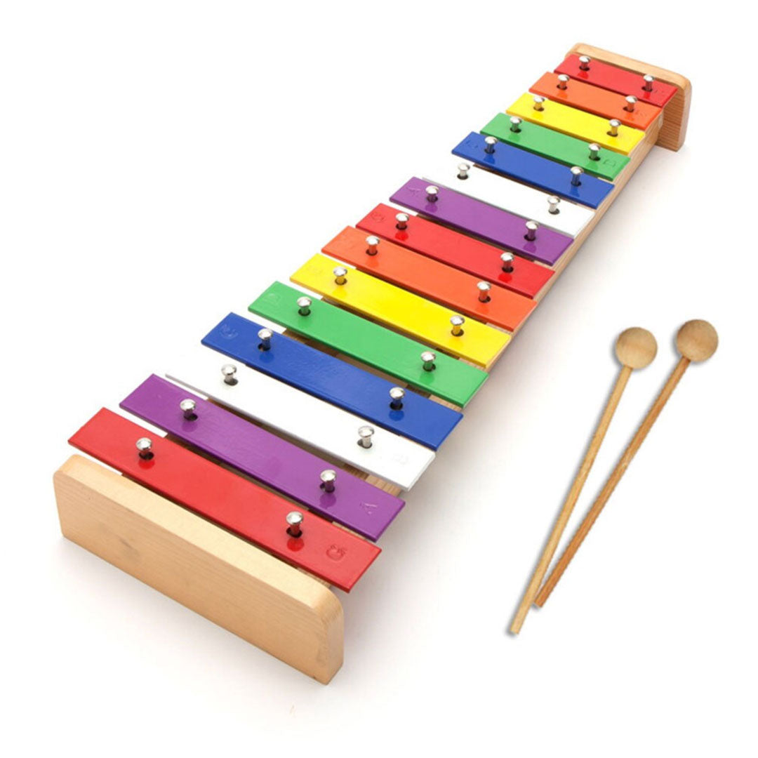 all Kids United Xylophone en Bois pour Enfants - Xylophone Instrument de  Musique Carillon Jeu de Sons ; Jouets en Bois Entraînement Moteur (Touche  la