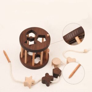 Hochet multi-jeux en bois pour bébé