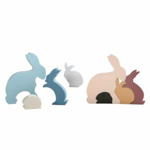 Jouets éducatifs puzzle en silicone lapin pour enfants