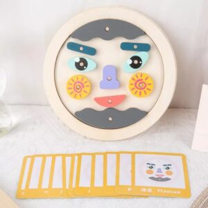 Puzzle éducatif et créatif pour enfant en forme de visage rigolo