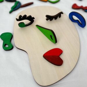 Puzzle éducatif et créatif pour enfant en forme de visage