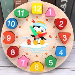 Jeu en Bois Pour Apprendre l’Heure