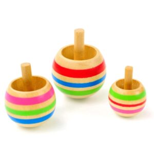 Pack de 3 Toupies en Bois