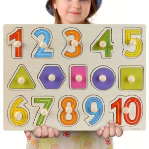 Puzzle en Bois Bébé Chiffre