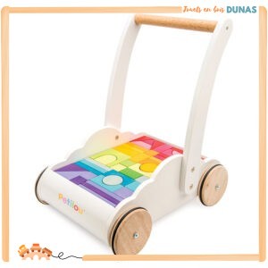 Jeu de Construction en Bois Avec Trotteur