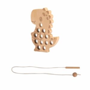 Planche d’apprentissage de coordination pour enfant forme dinosaure en bois