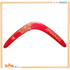 boomerang-en-bois-spider-man-rouge