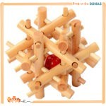 Casse-tête en Bois Boule Enfermée