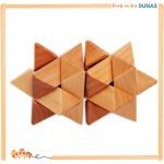 Casse-tête en Bois Double Étoile