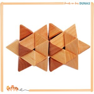 Casse-tête en Bois Double Étoile
