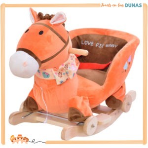Cheval à Bascule en Bois avec Roulettes