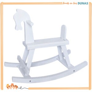 Cheval à Bascule en Bois Blanc