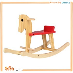 Cheval à Bascule en Bois Rouge