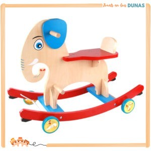Éléphant à Bascule en Bois