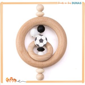 Hochet en Bois Ballon de Foot