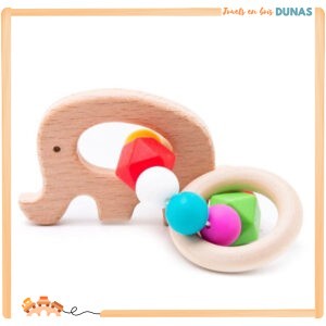 Hochet en Bois Éléphant