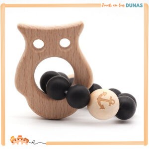 Hochet en Bois Hibou