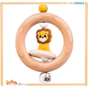 Hochet en Bois Lion