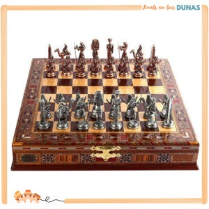 Jeu d'Échecs en Bois Égyptien