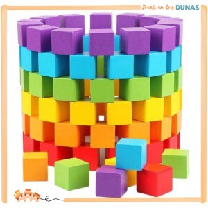 Jeu de Construction en Bois 100 Blocs