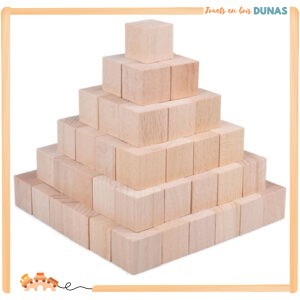 Jeu de Construction en Bois 50 Cubes