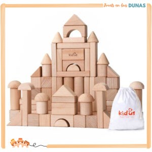 Jeu de Construction en Bois Brut