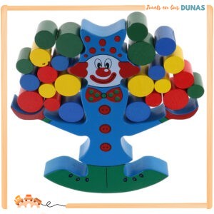 Jeu d'Équilibre en Bois Clown