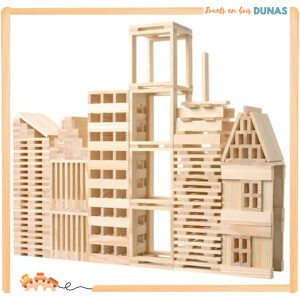 Jeu de Construction en Bois Naturel