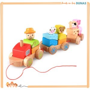 Jeu de Construction en Bois Tracteur