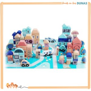 Jeu de Construction en Bois Ville