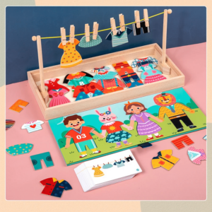 Jouet en Bois Enfant Puzzle de Réflexion