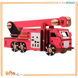 Maquette en Bois Camion de Pompier