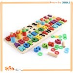 Puzzle en Bois Chiffres et Lettres