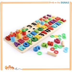 Puzzle en Bois Chiffres et Lettres
