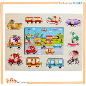 Puzzle en Bois Moyens de Transport