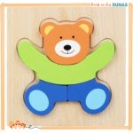 Puzzle en Bois Ours Habillé