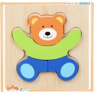 Puzzle en Bois Ours Habillé