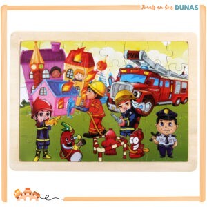 Puzzle en Bois Pompiers