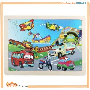 Puzzle en Bois Transports