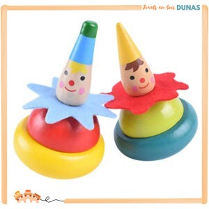 Toupie en Bois Clown