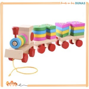 Train en Bois à Empiler