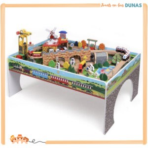 Train en Bois sur Table