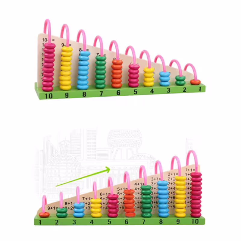 boulier en bois addition soustraction