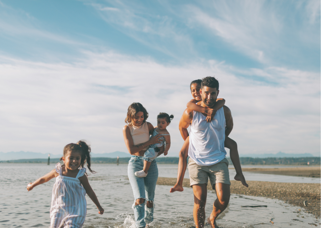 famille en vacances